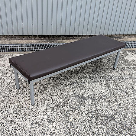 ロビーベンチ ブラウン BCF-1545-BR 幅1500✕奥行450✕高さ400㎜[SO-075]