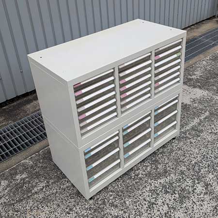 トレーキャビネット レターケース 幅800✕奥行400✕高さ800㎜[CB-131]