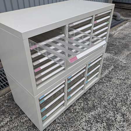 トレーキャビネット レターケース 幅800✕奥行400✕高さ800㎜[CB-131]