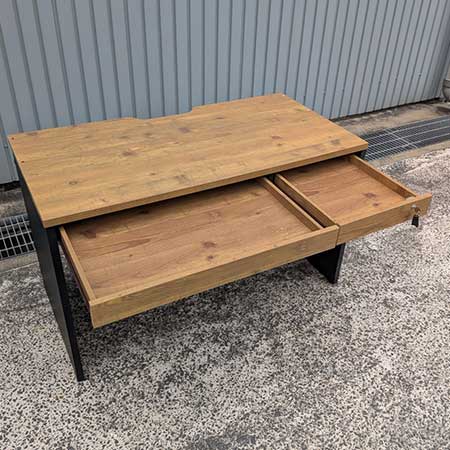 オフィスデスク ペスパ2.0 幅1200×奥行600✕高さ720mm ブラック[DS-141]