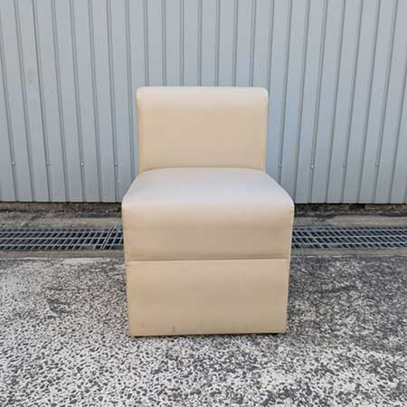 ベンチソファ 1名用 ベージュ 幅450✕奥行550✕高さ690：座面高さ410㎜[SO-079]