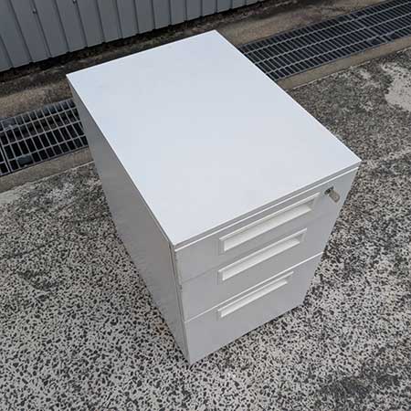 ワゴン デスクワゴン ホワイト 幅395✕奥行550✕高さ610mm[WG-049]