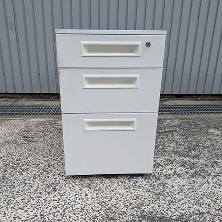 ワゴン デスクワゴン ホワイト 幅395✕奥行550✕高さ610mm[WG-049]