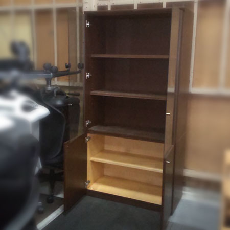 木製ガラス書庫 幅900✕奥行450✕高さ1800ｍｍ[CB-094]