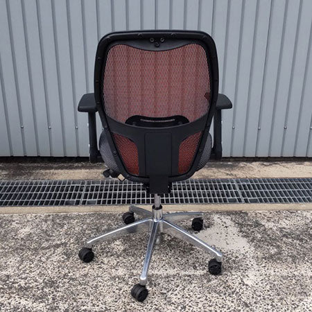 オフィスチェア コイズミJG7チェア オレンジ 可動肘付き リペア品[OC-289]
