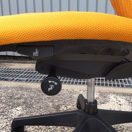 オフィスチェア オカムラ シルフィー 肘無し オレンジ[OC-291]