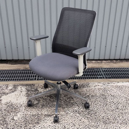 オフィスチェア ワークチェアK11-GMW BK 肘付き[OC-299]