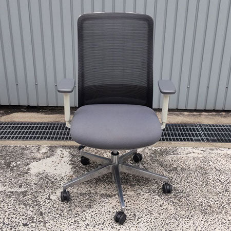 オフィスチェア ワークチェアK11-GMW BK 肘付き ハンガー付き[OC-298]