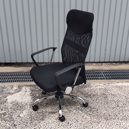 ハイバックオフィスチェア メッシュ ブラック[OC-300]