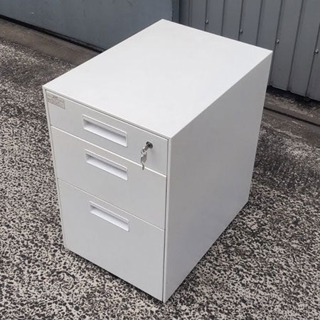 ワゴン ３段 PLUSフラットOAサイドキャビネット ホワイト 幅394✕奥行550✕高さ616mm[WG-040]