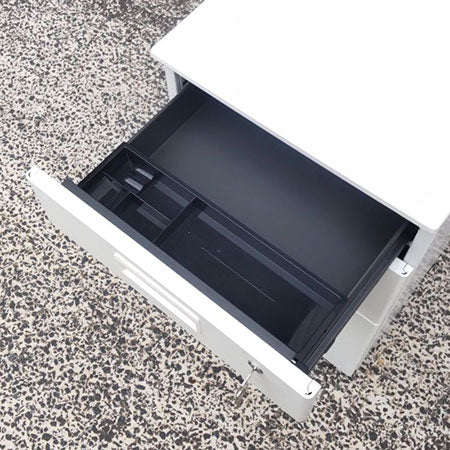 ワゴン ホワイト 3段デスクワゴン オフィスコム 幅395✕奥行550✕高さ615㎜[WG-039]