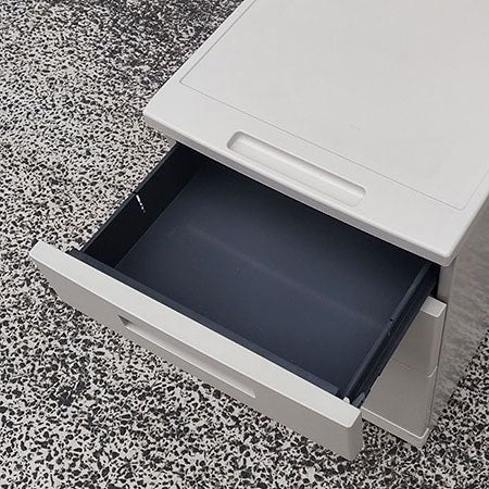 ワゴン ホワイト 3段デスクワゴン SD-MXZ 46C3 幅390×奥行600×高さ610mm [WG-036]