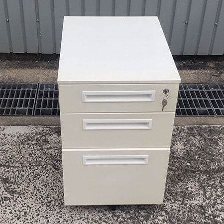 ワゴン３段ワゴン イノウエ GSW-3W ホワイト 幅400✕奥行550✕高さ615mm[WG-029]