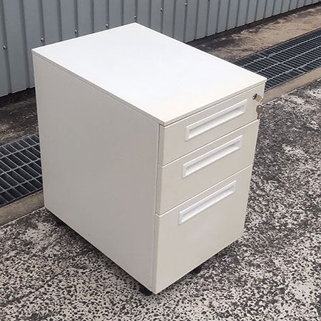 ワゴン３段ワゴン イノウエ GSW-3W ホワイト 幅400✕奥行550✕高さ615mm[WG-029]