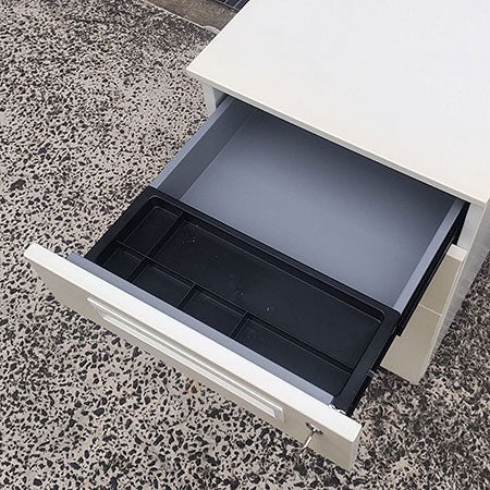 ワゴン３段ワゴン イノウエ GSW-3W ホワイト 幅400✕奥行550✕高さ615mm[WG-029]