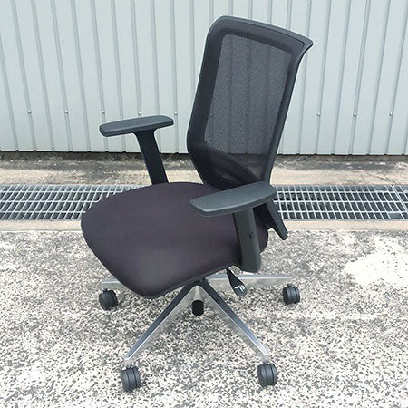 オフィスチェア KOKUYO エントリー 肘付き ブラック[OC-305]