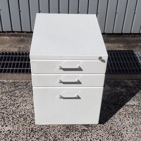 ワゴン スチールインキャビネット ホワイト 幅390✕奥行520✕高さ560mm[WG-041]