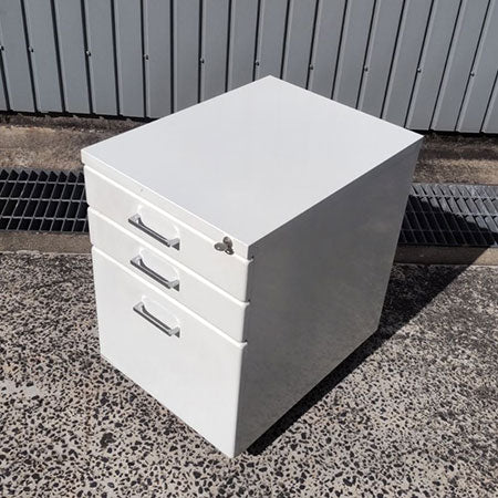 ワゴン スチールインキャビネット ホワイト 幅390✕奥行520✕高さ560mm[WG-041]