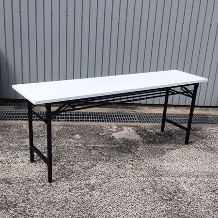 折り畳みテーブル オフィスコム 幅1800✕奥行450✕高さ700mm ホワイト[MT-180]