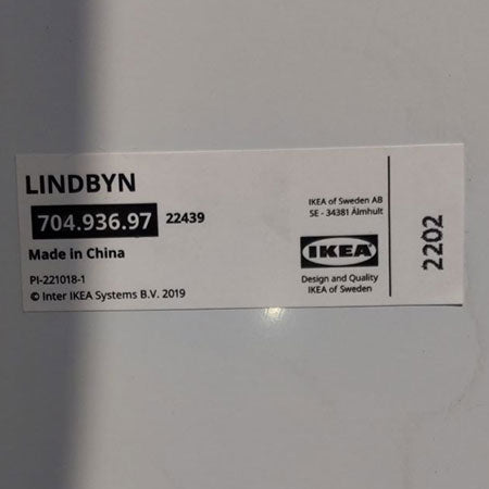 壁掛けミラー 鏡 姿見 IKEA リンドビーン 直径110cm ホワイト[CB-104]