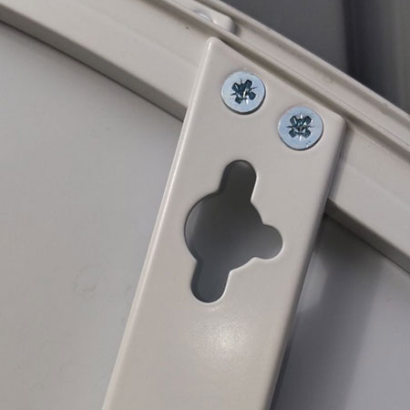 壁掛けミラー 鏡 姿見 IKEA リンドビーン 直径110cm ホワイト[CB-104]