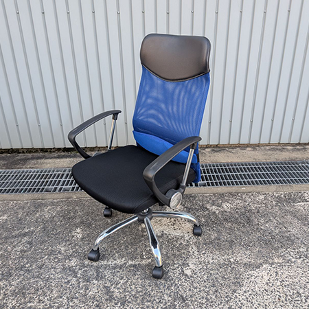 オフィスチェア メッシュOAチェア ハイバック ブルー[OC-395]