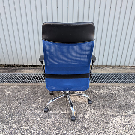 オフィスチェア メッシュOAチェア ハイバック ブルー[OC-395]