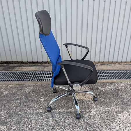 オフィスチェア メッシュOAチェア ハイバック ブルー[OC-395]