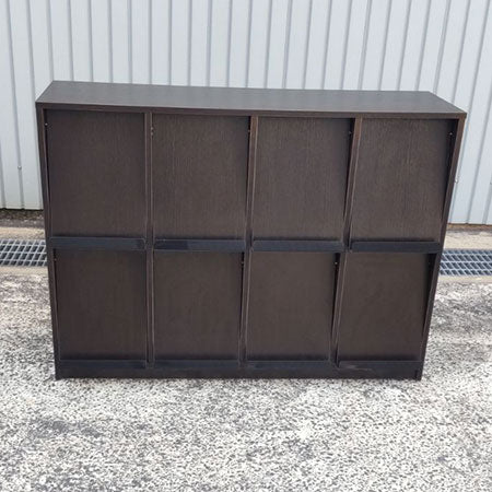 フラップシェルフ 4列2段 ダークブラウン[CB-106]