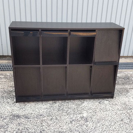 フラップシェルフ 4列2段 ダークブラウン[CB-106]