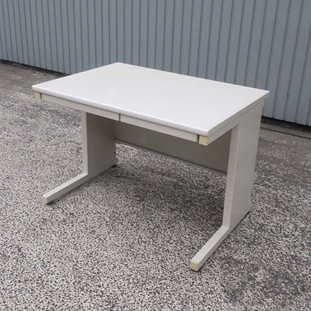 オフィスデスク KOKUYO 幅1000✕奥行700✕高さ700mm グレー 引き出し2枚[DS-116]