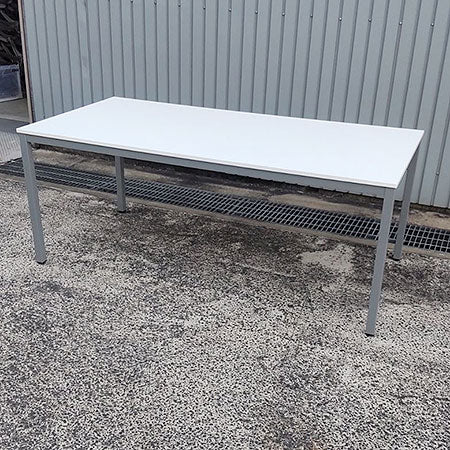 ミーティングテーブル 天板ホワイト✕脚グレー 幅1800✕奥行900✕高さ720ｍｍ[MT-189]