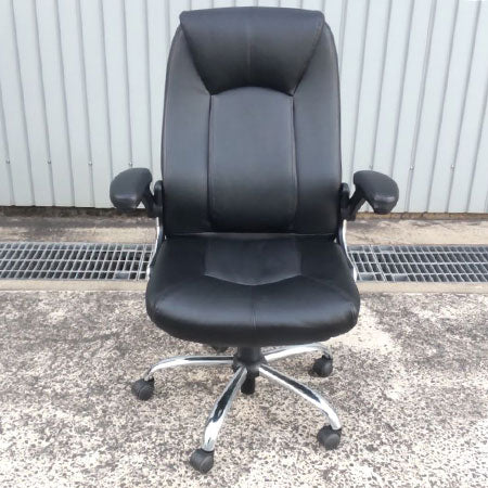 役員チェア エグゼクティブチェア 合皮レザー 跳ね上げ肘[OC-326]