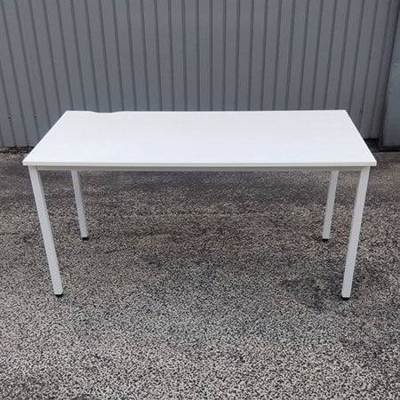 オフィスデスク PLUS ワーキングテーブル 幅1400✕奥行700✕高さ700mm ホワイト[DS-118]
