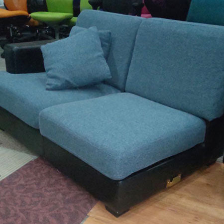 ローソファ 3P カウチソファ オットマン２個付き ブルー[SO-063]