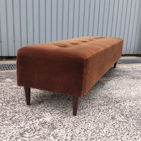 ベンチソファ Baggy Rectangle ベルベット ブラウン[SO-065]