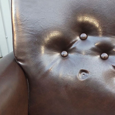 ヴェルサイユ レザーソファ ブラウン ボタン１つ欠品[SO-064]