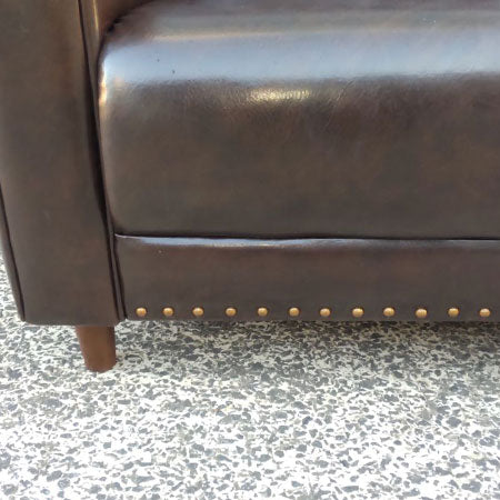 ヴェルサイユ レザーソファ ブラウン ボタン１つ欠品[SO-064]