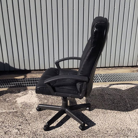 役員チェア レザーチェア エグゼクティブチェア ブラック[OC-350]