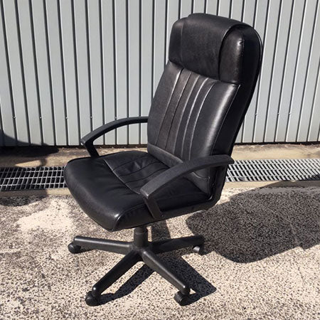 役員チェア レザーチェア エグゼクティブチェア ブラック[OC-350]
