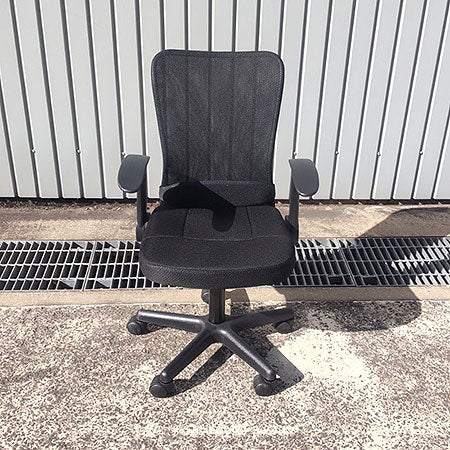 ワークチェア チャットチェア 跳ね上げ肘 ブラック[OC-350]