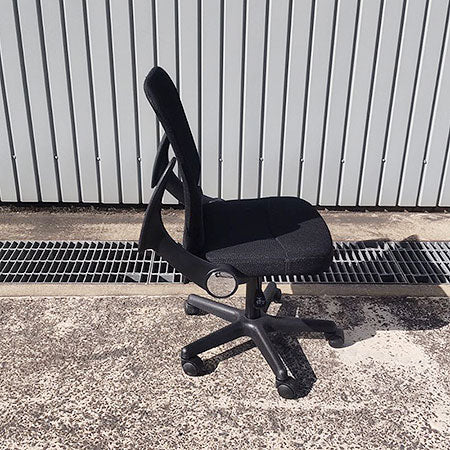 ワークチェア チャットチェア 跳ね上げ肘 ブラック[OC-350]