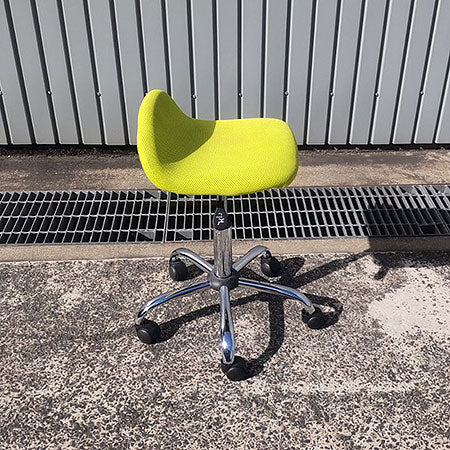 昇降式丸椅子 キャスター付きスツール グリーン[MC-231]