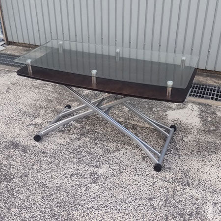 ミーティングテーブル 高さ調節可能なガラステーブル [MT-019]