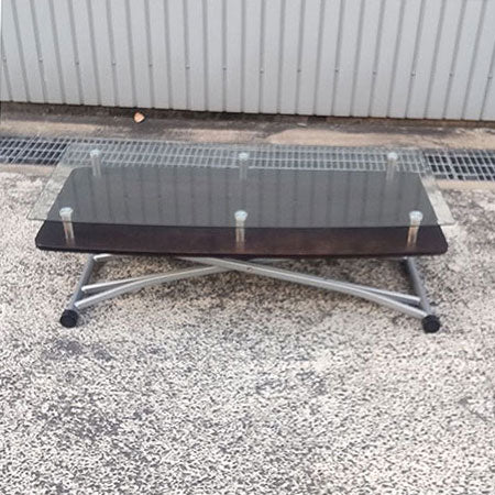 ミーティングテーブル 高さ調節可能なガラステーブル [MT-019]