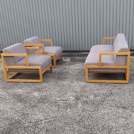 ソファ3点セット グレー ＳＯＧＯＫＡＧＵ 2名用１点＋1名用２点[RE-007]