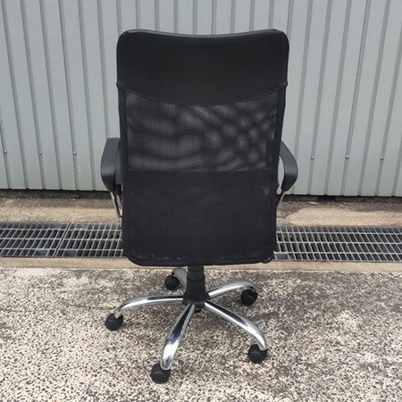 オフィスチェア メッシュOAチェア ハイバック ブラック[OC-361]