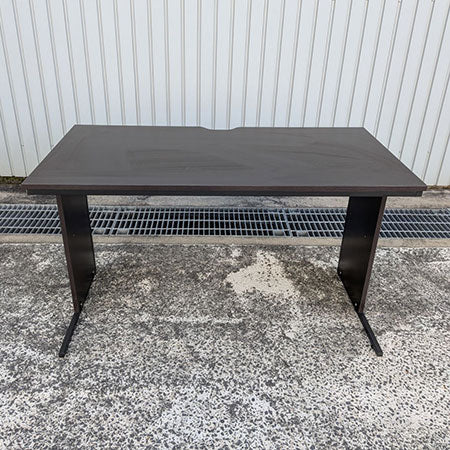 オフィスデスク 幅1400✕奥行600✕高さ700mm ダークブラウン[DS-136]