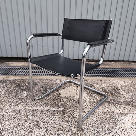 ミーティングチェア ブラック カンティレバーチェア[MC-129