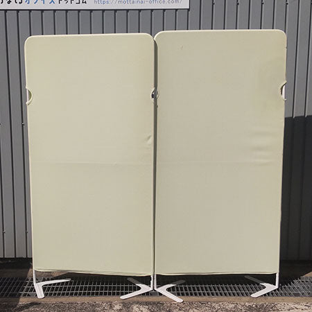 ローパーティション 2連結パーテション 幅1800✕高さ1800mm グリーン[PA-033]